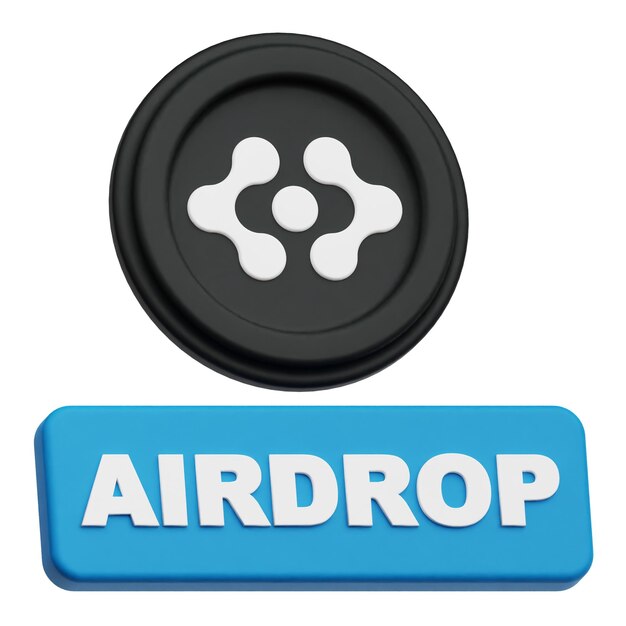 icono criptográfico 3D aislado en el fondo blanco