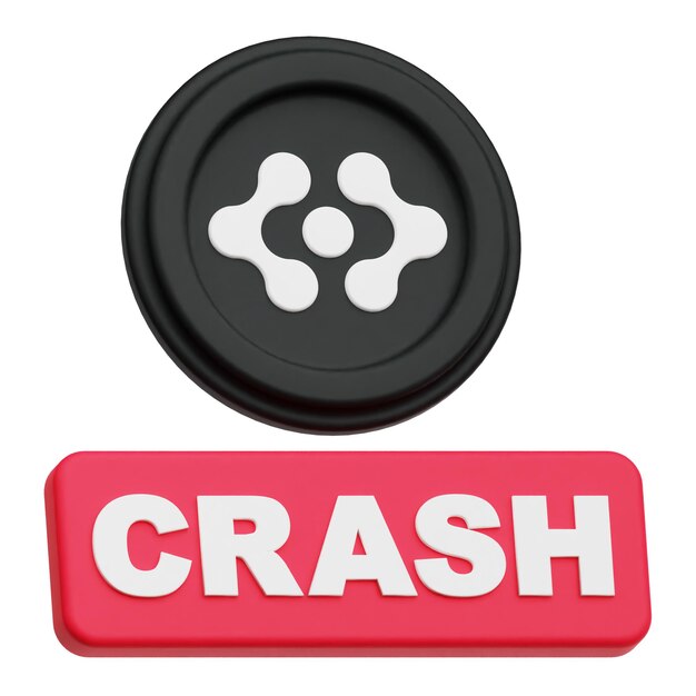 icono criptográfico 3D aislado en el fondo blanco