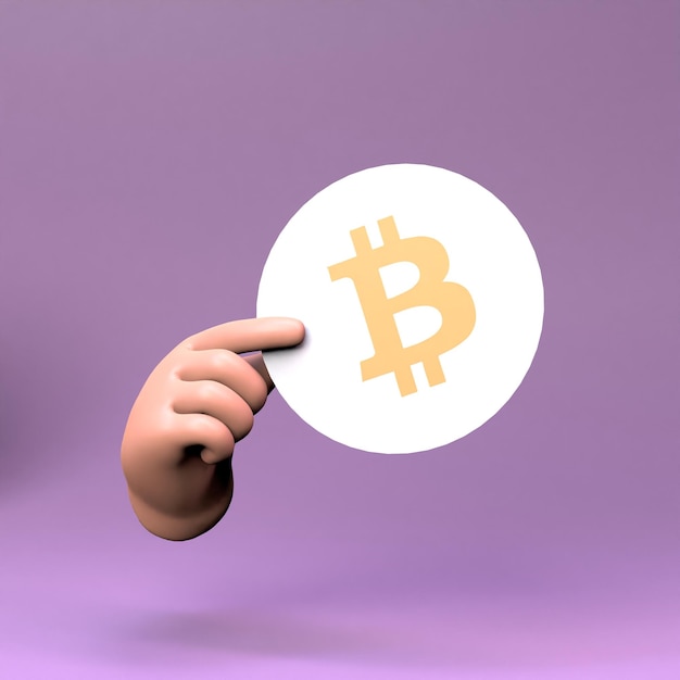 Icono de criptomoneda Futuro dinero concepto 3d render ilustración