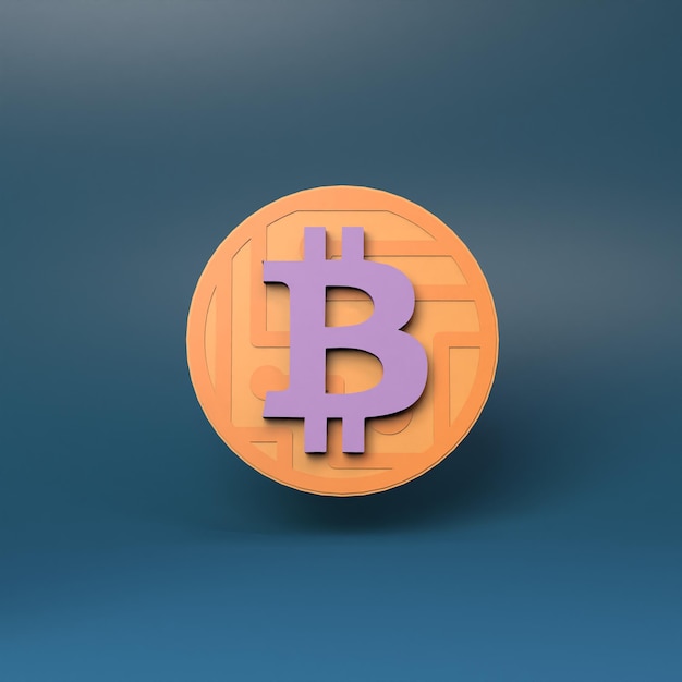 Icono de criptomoneda Futuro dinero concepto 3d render ilustración