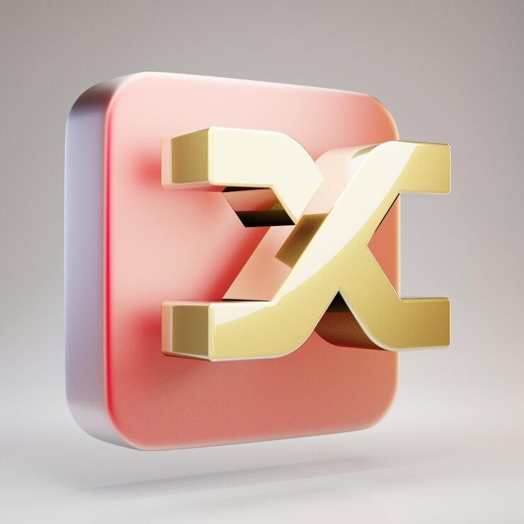 Foto icono de criptomoneda synthetix. oro 3d prestados símbolo synthetix en placa de oro mate rojo.
