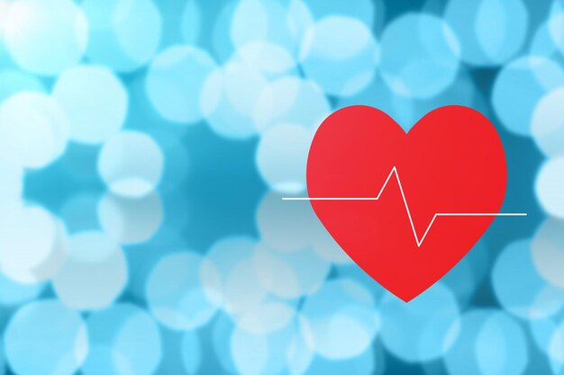 Icono de cuidado del corazón salud Fondo médico concepto de salud y seguro