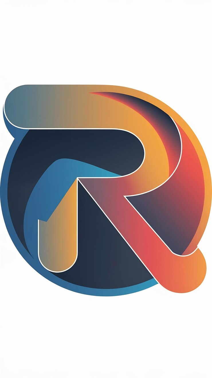 Foto icono del elemento vectorial del signo de la letra r del logotipo identificación de la marca de la etiqueta