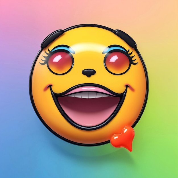 Foto icono de emoji realista y detallado