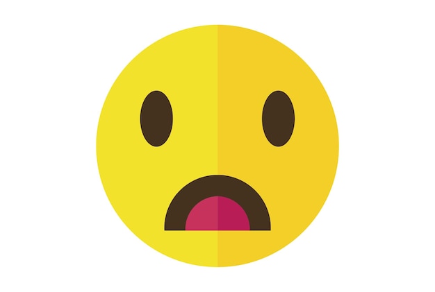Icono de Emote de color de pánico Símbolo de Emoji arte de signo de Emoticon amarillo