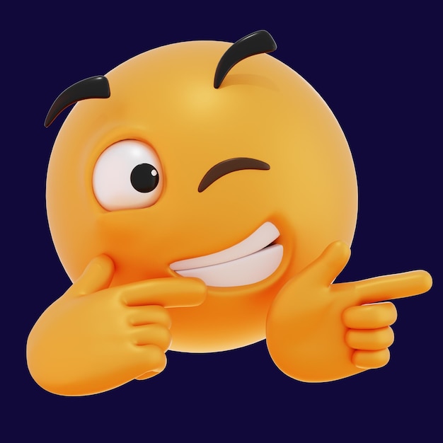 El icono de emoticon 3D