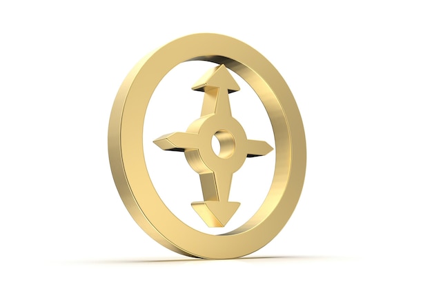 Icono de engranaje 3D prestados aislado sobre fondo blanco con sombra