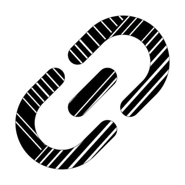 Foto icono de enlace líneas diagonales blancas y negras