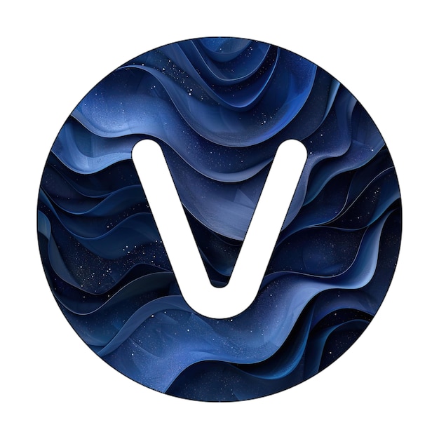 Foto icono eps círculo v gradiente azul diseño de estilo de fondo
