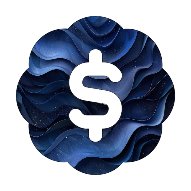 icono eps insignia dólar azul gradiente diseño de estilo de fondo