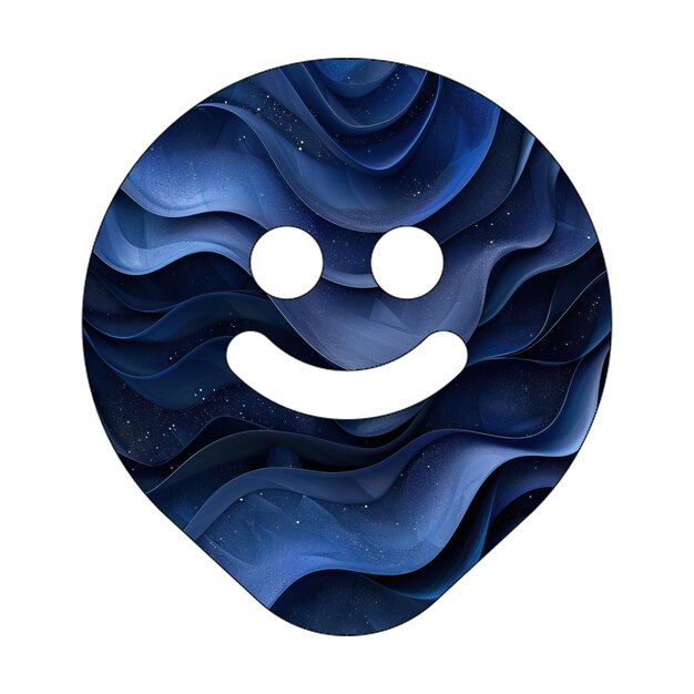 icono eps mapa marcador sonrisa azul gradiente diseño de estilo de fondo