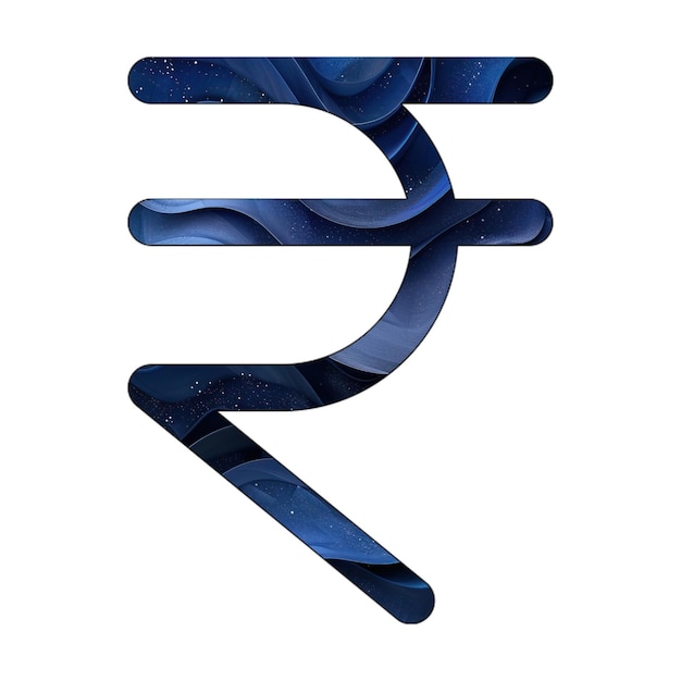 icono eps marca de la rupia india diseño de estilo de fondo de gradiente azul