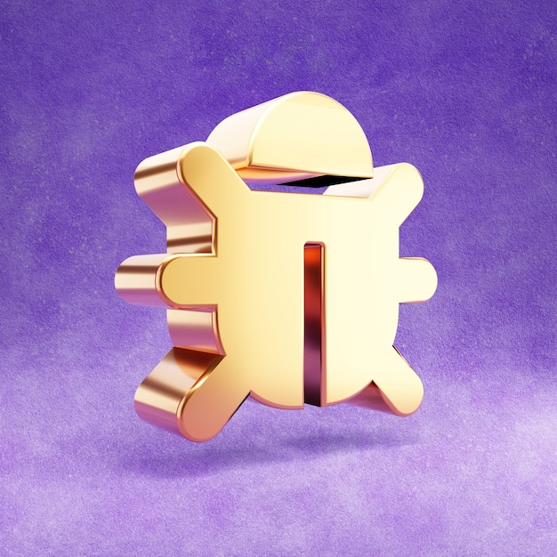 Foto icono de error aislado en terciopelo violeta