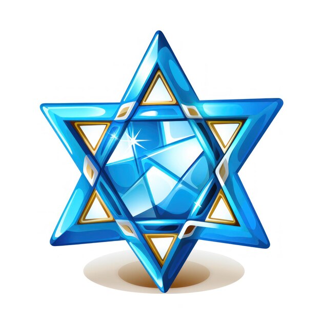 Foto el icono de la estrella de david para hanukkah