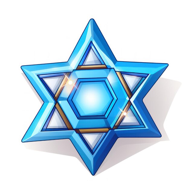 Foto el icono de la estrella de david para hanukkah