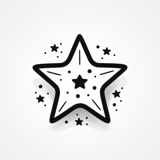 Icono de estrella en un moderno estilo plano aislado sobre fondo blanco. Símbolo de estrella para el diseño de su sitio web l