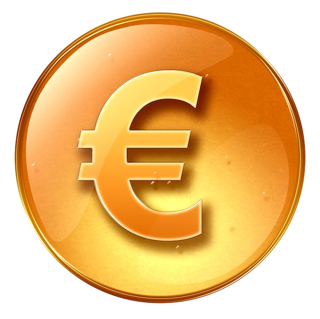Foto Ícono del euro en amarillo