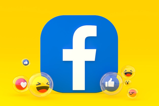 Icono de Facebook en la pantalla del teléfono inteligente o teléfono móvil 3D Render