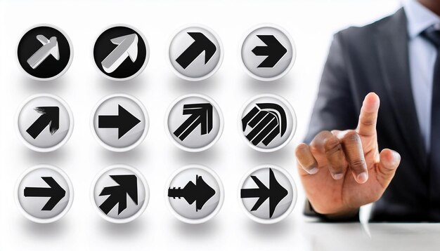 Icono de flecha 20 conjunto de flecha Cursor Colección de diferentes signos de flecha