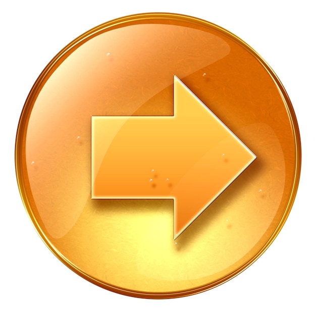 Icono de la flecha derecha amarillo