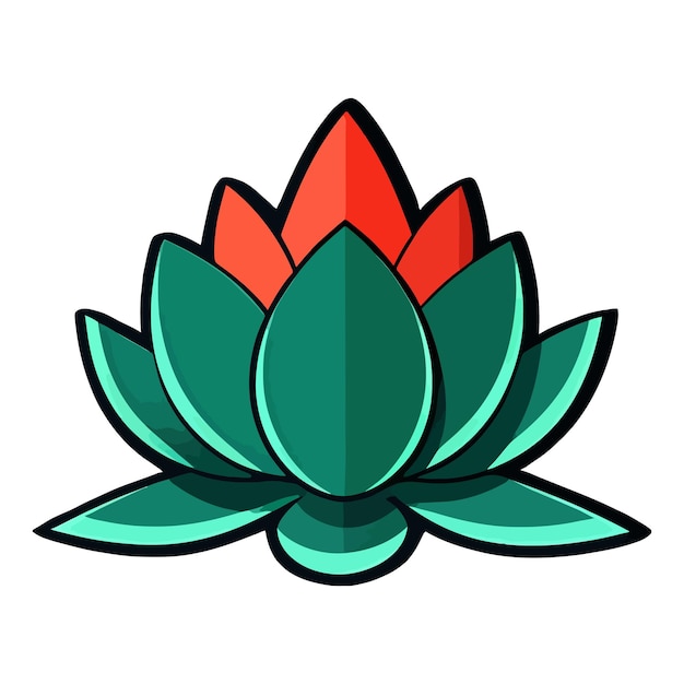 Icono de flor de loto Flor de loto aislada Lindo símbolo de loto Planta de loto Ilustración vectorial