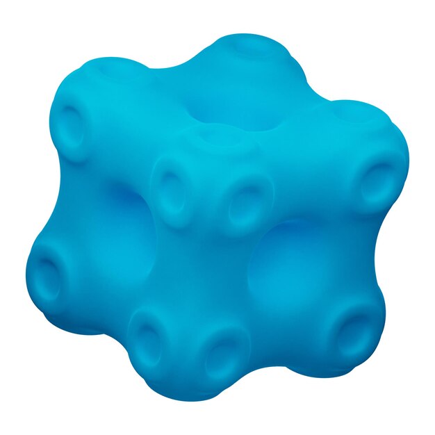 icono de forma abstracta de cubo 3D aislado en el fondo blanco