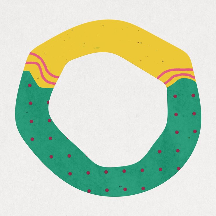 Foto icono de forma abstracta en una linda ilustración cortada en papel