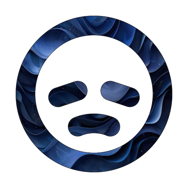 Foto icono de la foto cara decepcionado azul gradiente diseño de estilo de fondo