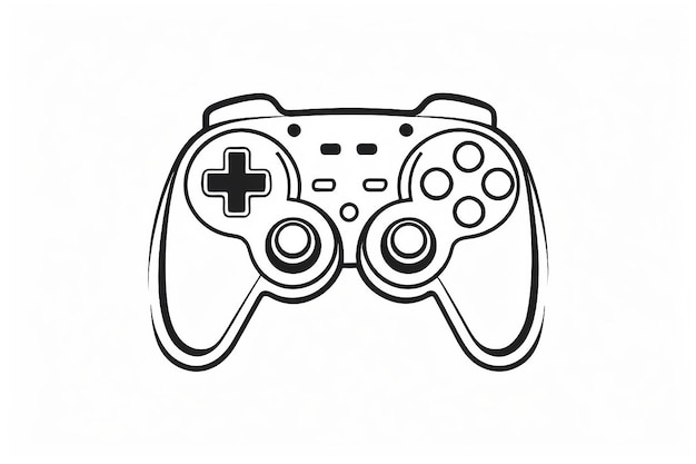 Foto el icono del gamepad vectorial logotipo diseño sencillo vectorial sobre un fondo blanco