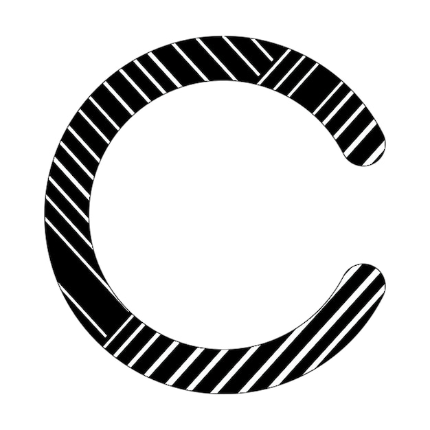 Foto icono del girador líneas diagonales blancas y negras