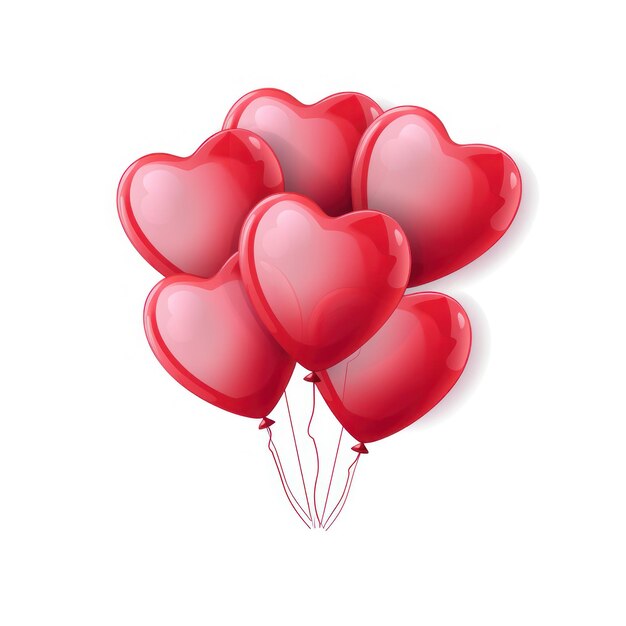 Foto el icono de los globos en forma de corazón