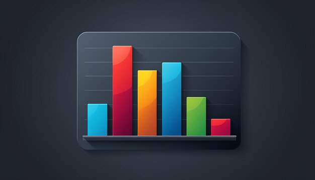 Icono de gráfico de negocios Pictograma de crecimiento Diagrama de datos Gráfico