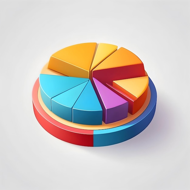 Foto Ícono de gráfico de pastel gráfico de negocios visualización de datos diagrama de gráfico gráfico estadístico gráfico financiero