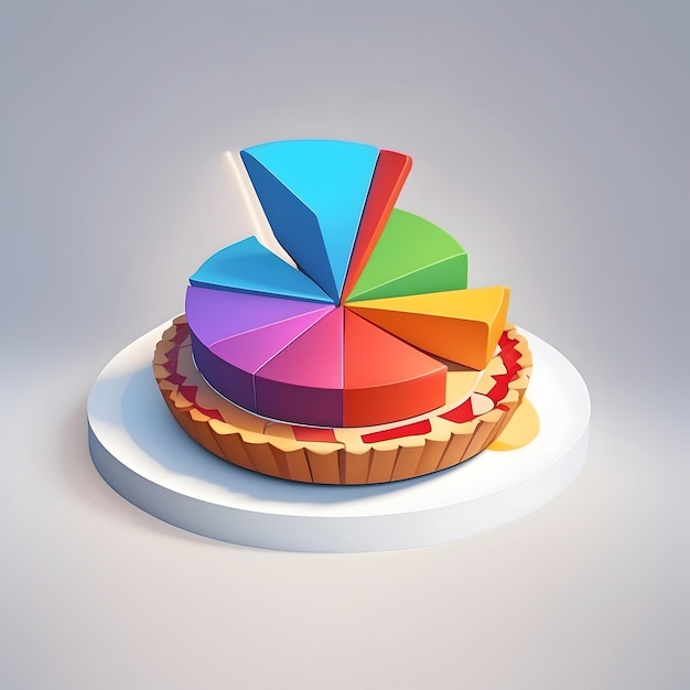 Foto Ícono de gráfico de pastel gráfico de negocios visualización de datos diagrama de gráfico gráfico estadístico gráfico financiero