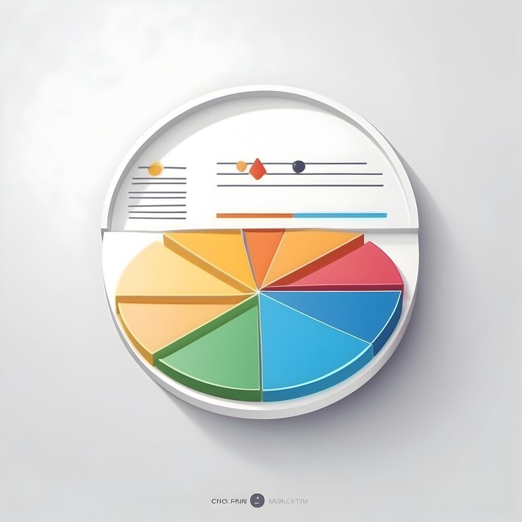 Foto ícono de gráfico de pastel gráfico de negocios visualización de datos diagrama de gráfico gráfico estadístico gráfico financiero
