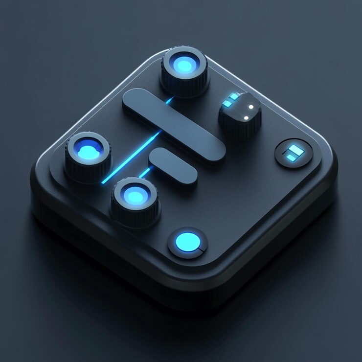 Foto icono de la herramienta de diagnóstico 3d monitor de salud de la red ilustración del logotipo