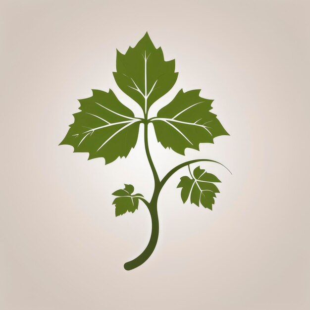 icono de hoja de uva vector del logotipo clip art ilustración