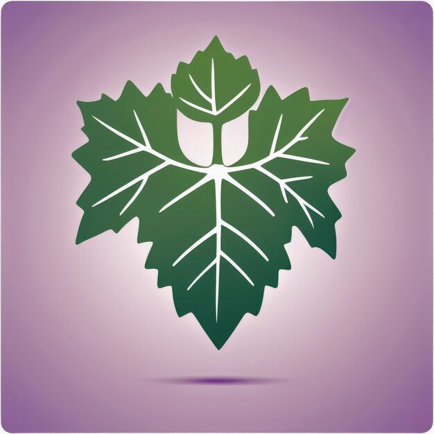 Foto icono de hoja de uva vector del logotipo clip art ilustración