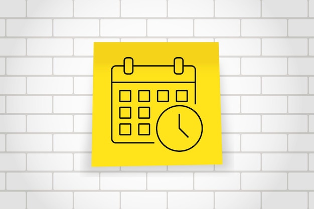 el icono de la hora el anuncio de banner especificar el papel de la oficina de reloj de hora con un icono