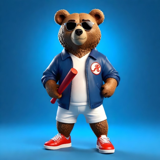 El icono de la ilustración del bebé oso, la moneda, el panda, el bambú, la miel, el arte vectorial, el corazón en 3D.