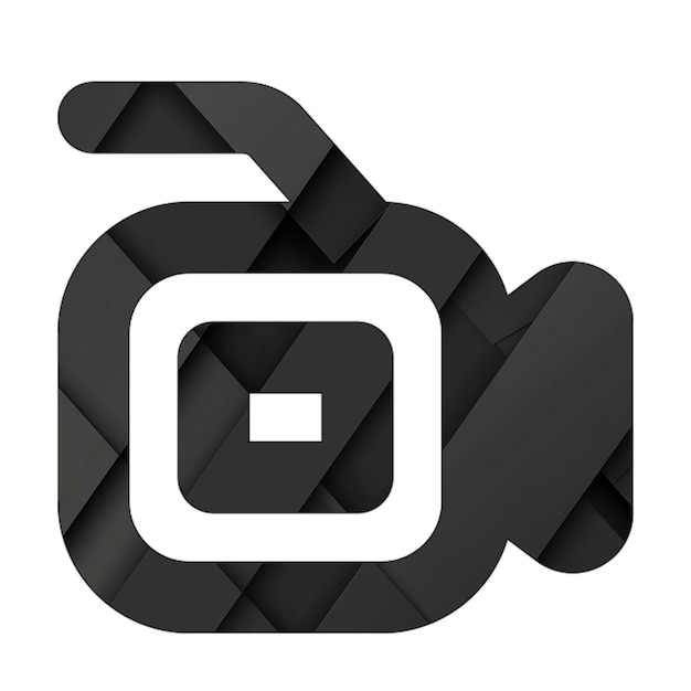 Foto el icono de la imagen de la videocámara rectángulo negro de fondo