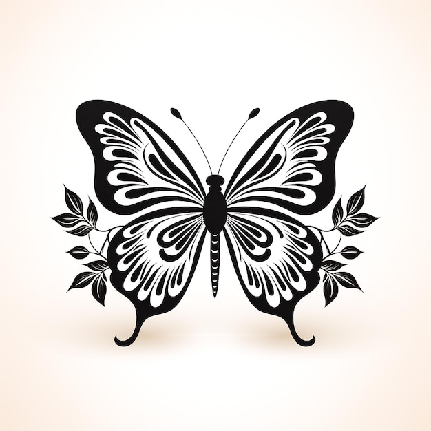 Icono de insecto mariposa de belleza amarilla generado por la IA