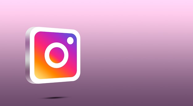 Icono de instagram 3d