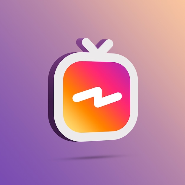 Icono de instagram igtv 3d