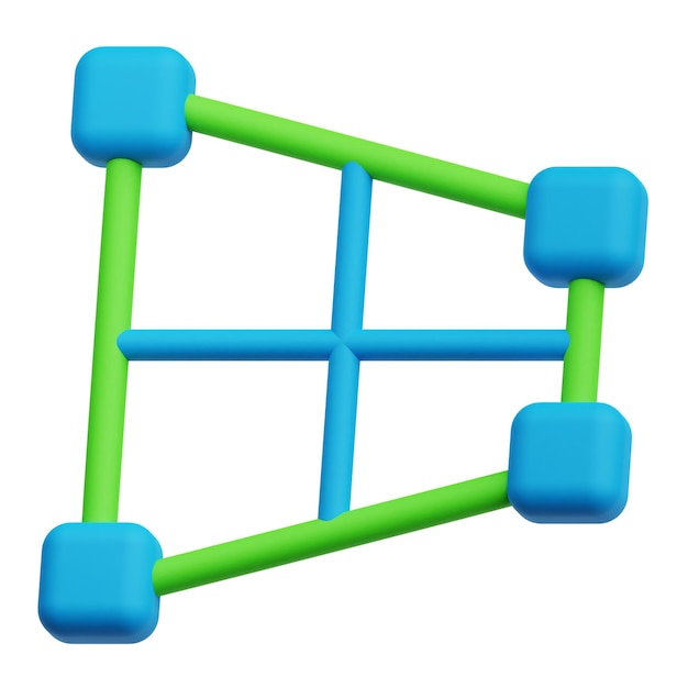 icono de interfaz de diseño 3D aislado en el fondo blanco