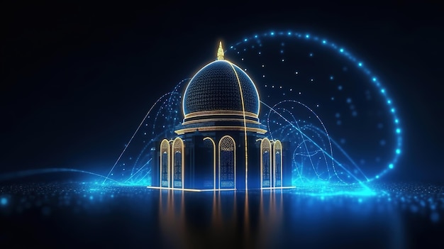 icono islámico IdUlFitr Ramzan Hijra Año Nuevo Islámico Bakrid EidalAdha Moharam y Miladi Nabi Generativo ai