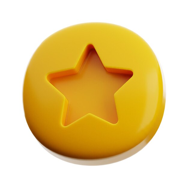 Icono de juego de oro premium representación 3d sobre fondo aislado