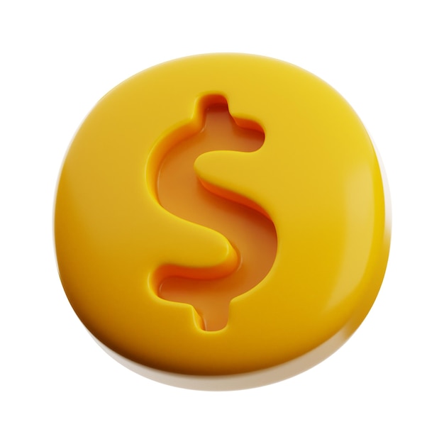 Icono de juego de oro premium representación 3d sobre fondo aislado