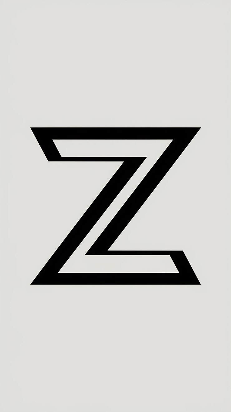 Foto el icono de la letra z del logotipo tiene un diseño plano con un diseño de tarjeta de visita