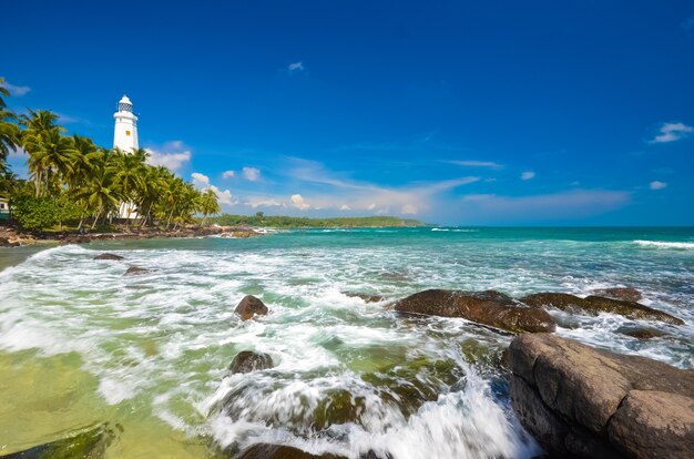 El icono Light House Deweundara thuduwa en Matara Sri Lanka